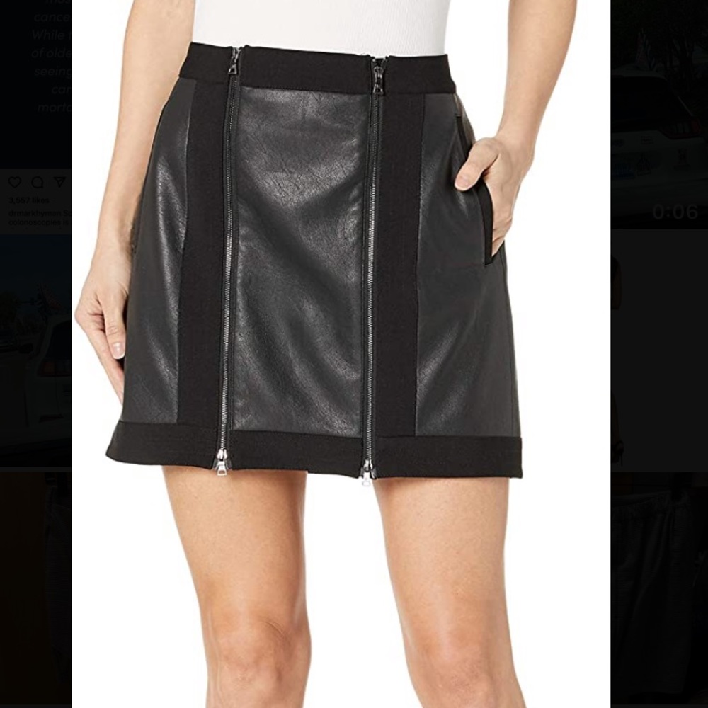 BCBGMAXARA SKIRT LEATHER